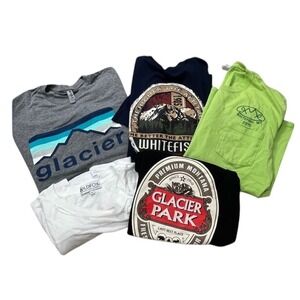 Glacier National Park Montana T Shirt‎ Bundle Mens Size M Graphic Tee Lot